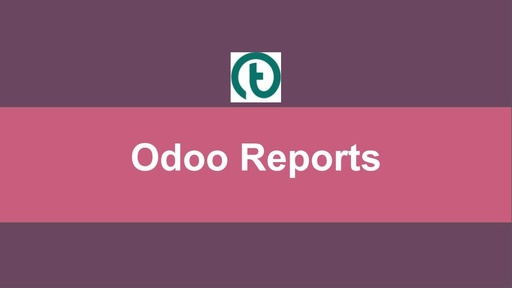 Odoo Guide 1 : For Reporting